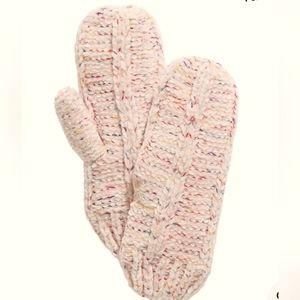 Inc - Space Dye Chenille Mittens - Pink - One size